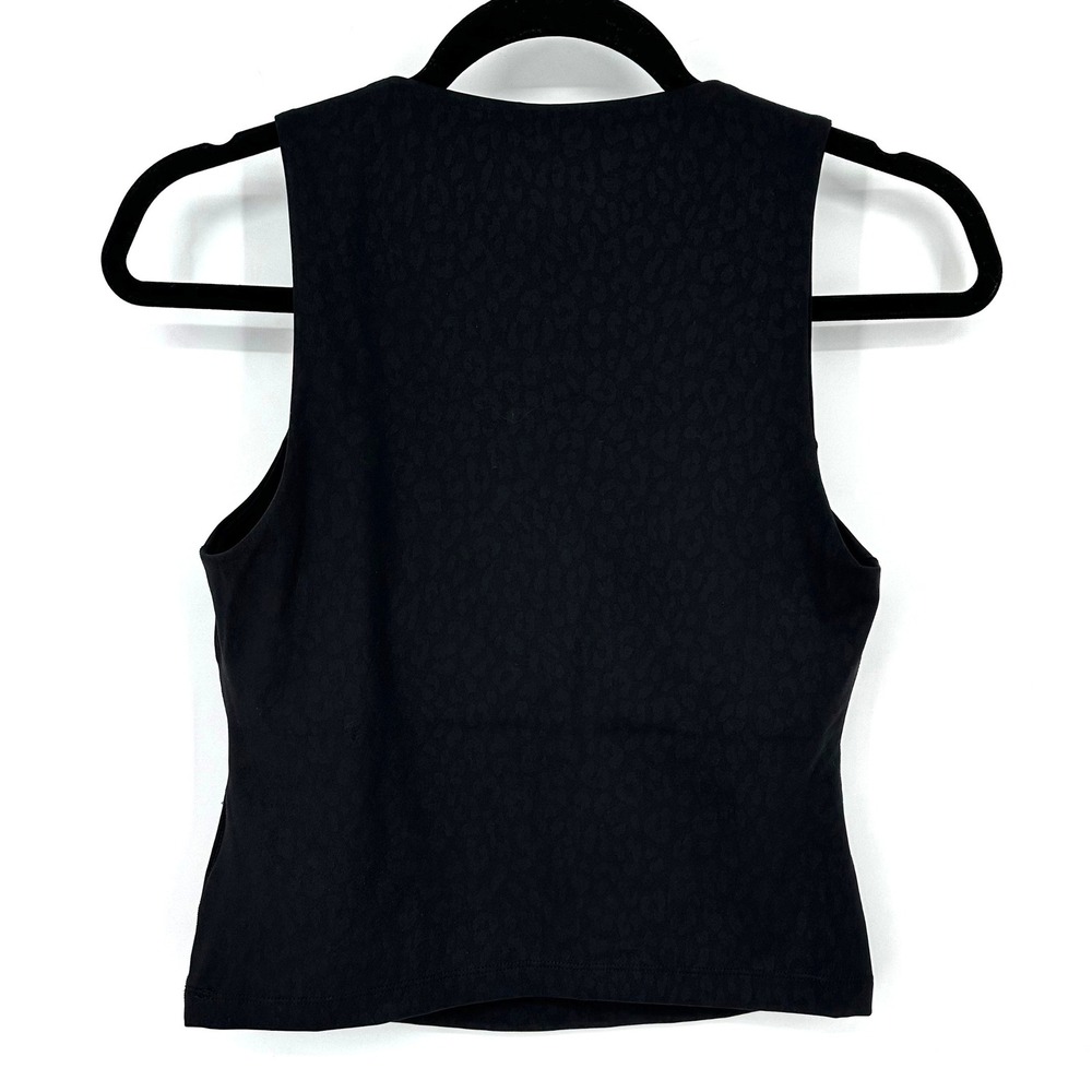 SPANX Get Moving Black Embossed Leopard Print Squ… - image 5